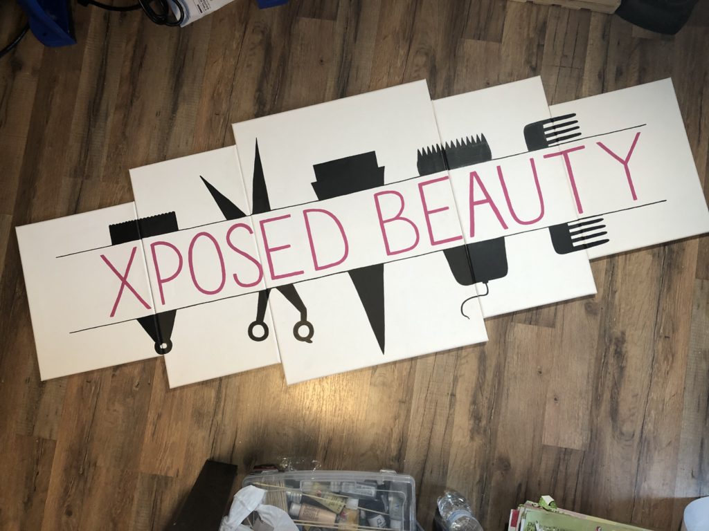 xposed beauty hair salon wall art