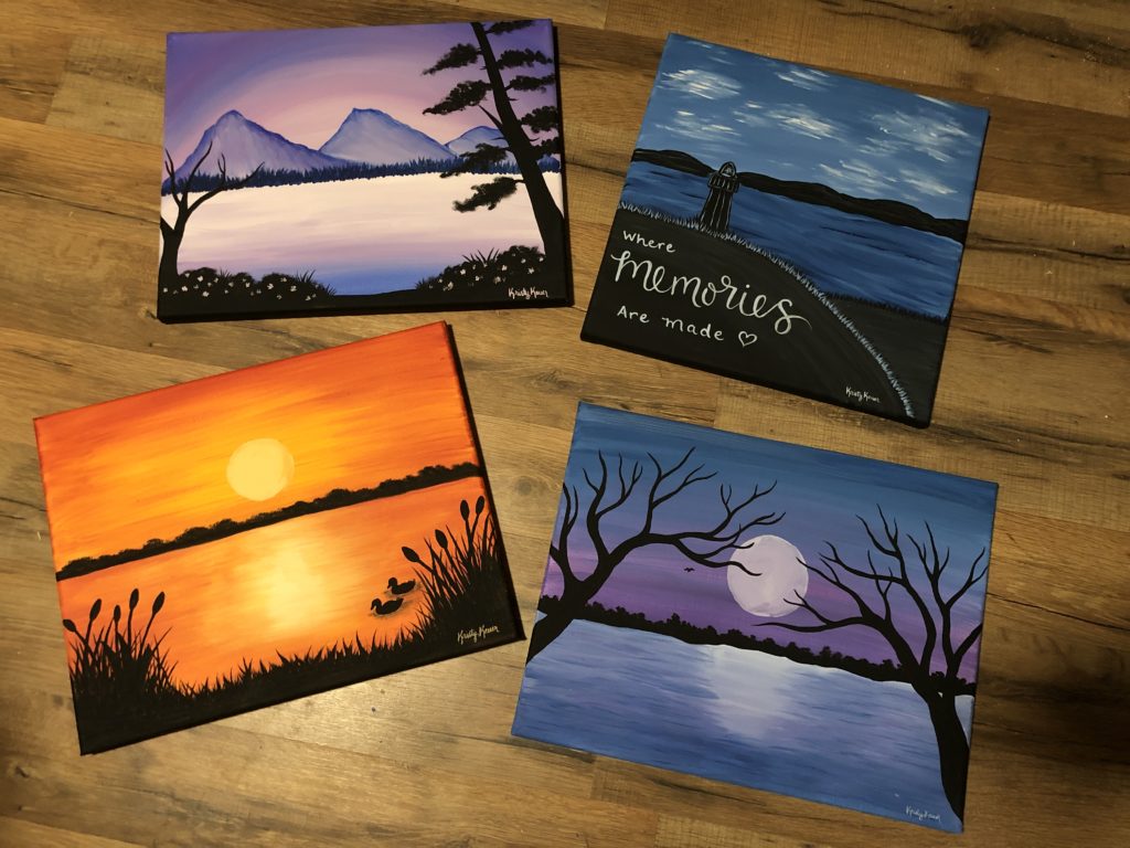 Painted Silhouette Landscapes