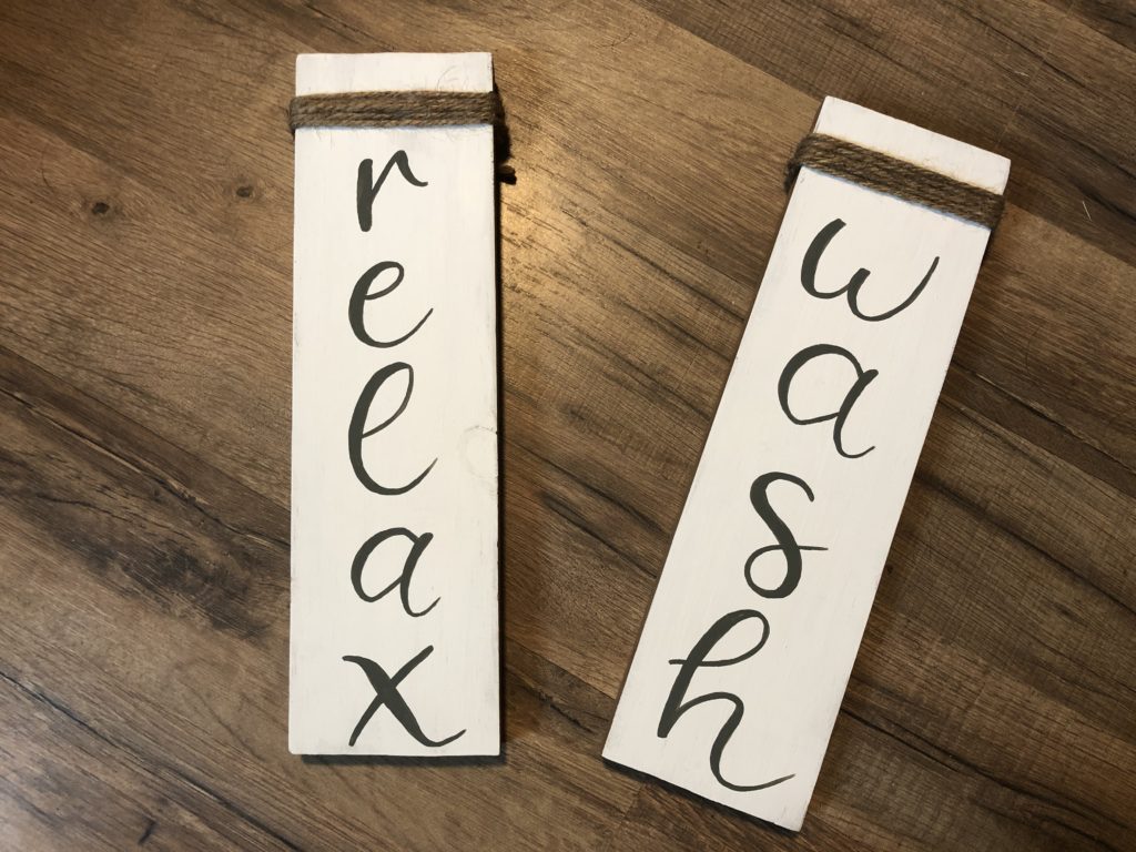 Relax and Wash Wood Sign