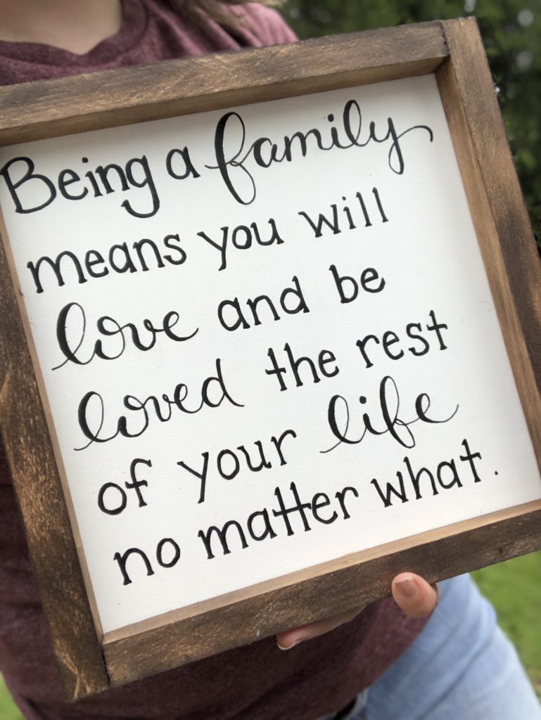 Farmhouse Style Being a Family Wood Signs