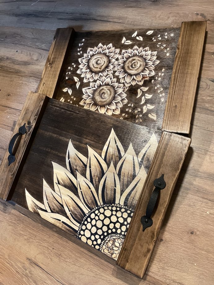 Sunflower Bunches Serving Trays - Image 4