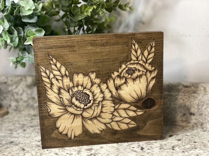 Floral Wood Sign Art - Choose Your Flowers - Image 13