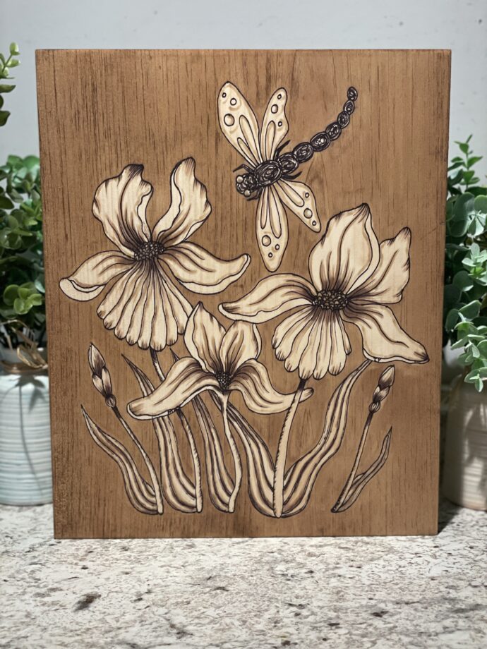 Floral Wood Sign Art - Choose Your Flowers - Image 5