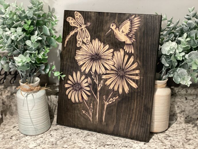 Floral Wood Sign Art - Choose Your Flowers - Image 6