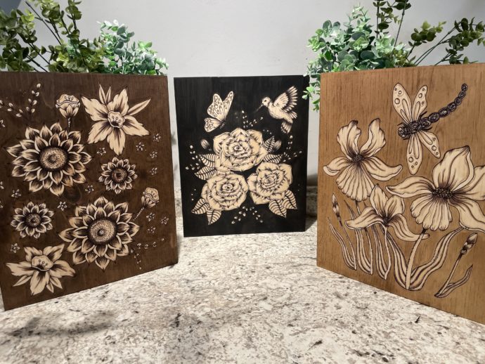 Floral Wood Sign Art - Choose Your Flowers