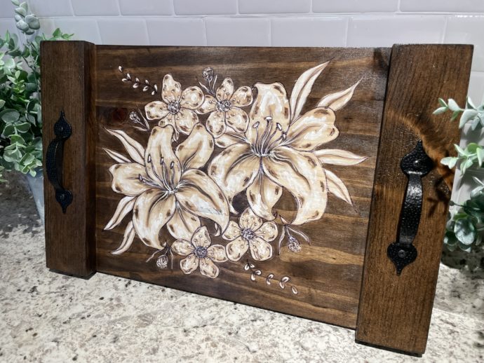 Lilies Serving Tray