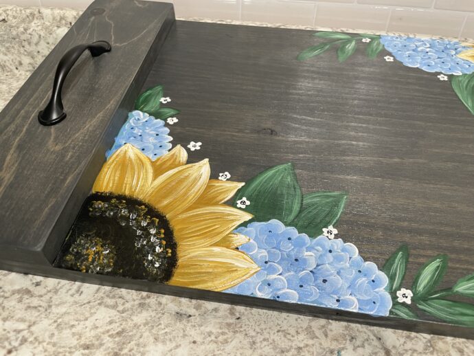 Sunflowers and Hydrangeas Serving Tray - Image 2