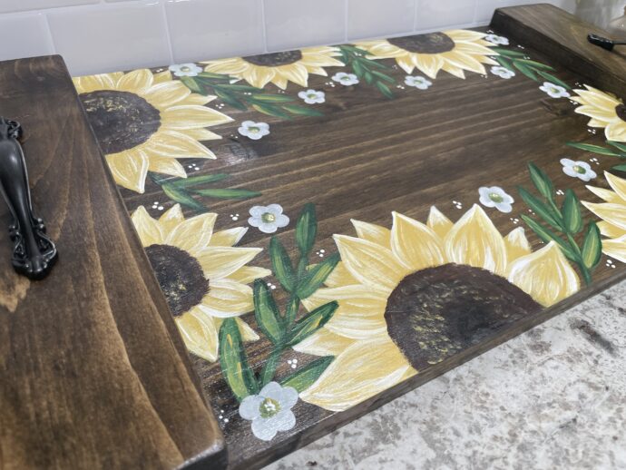 Sunflower Obsessed Floral Serving Tray - Image 3