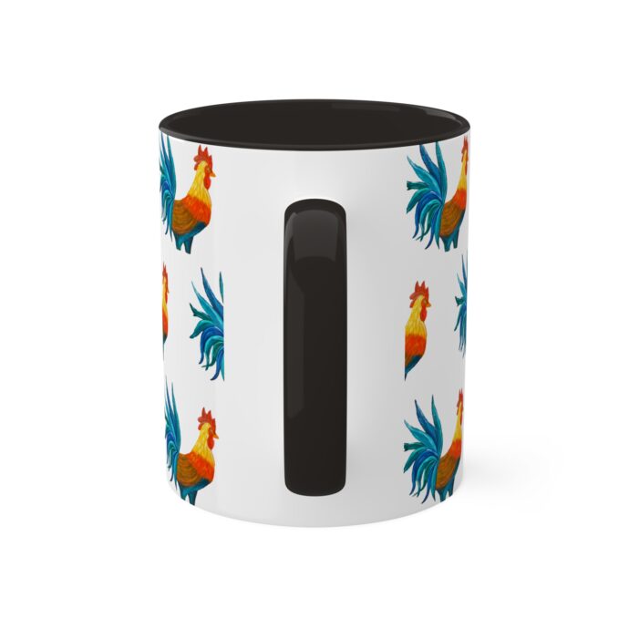 Colorful Rooster Mug 11oz - Image 3