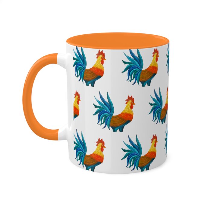 Colorful Rooster Mug 11oz - Image 7