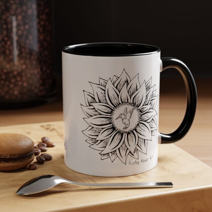 Hummingbird Sunflower Coffee Mug - Image 5