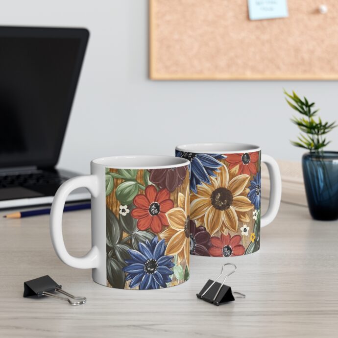 Colorful Floral Bouquet Mug 11oz - Image 5