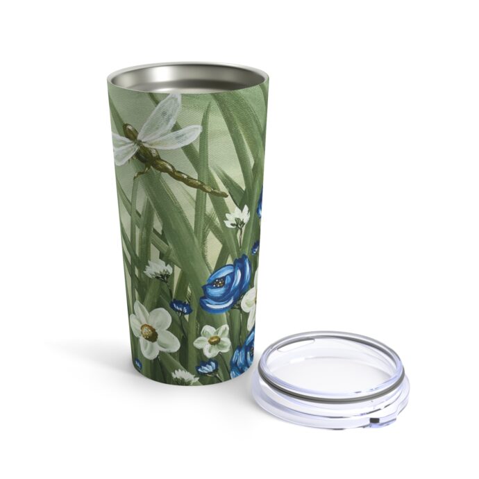 Blue and White Florals Tumbler 20oz - Image 5