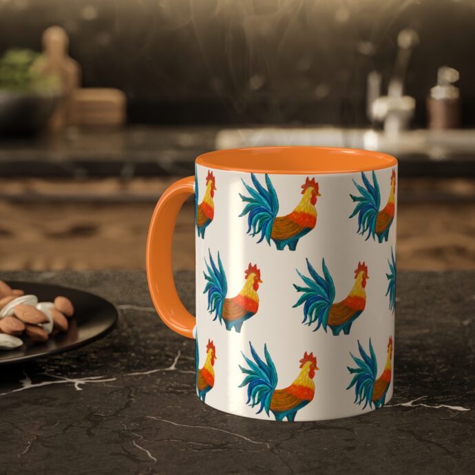 Colorful Rooster Mug 11oz - Image 12