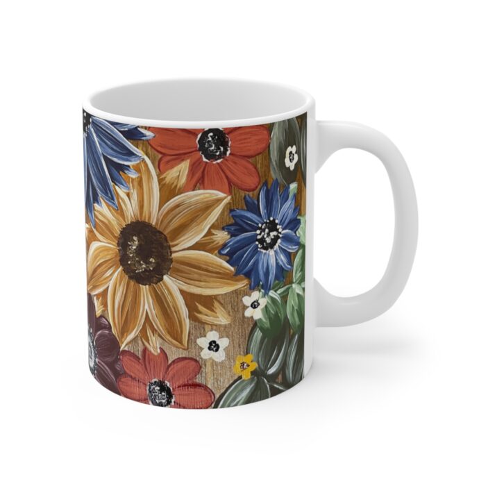 Colorful Floral Bouquet Mug 11oz - Image 3