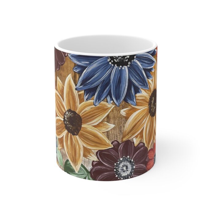 Colorful Floral Bouquet Mug 11oz - Image 2