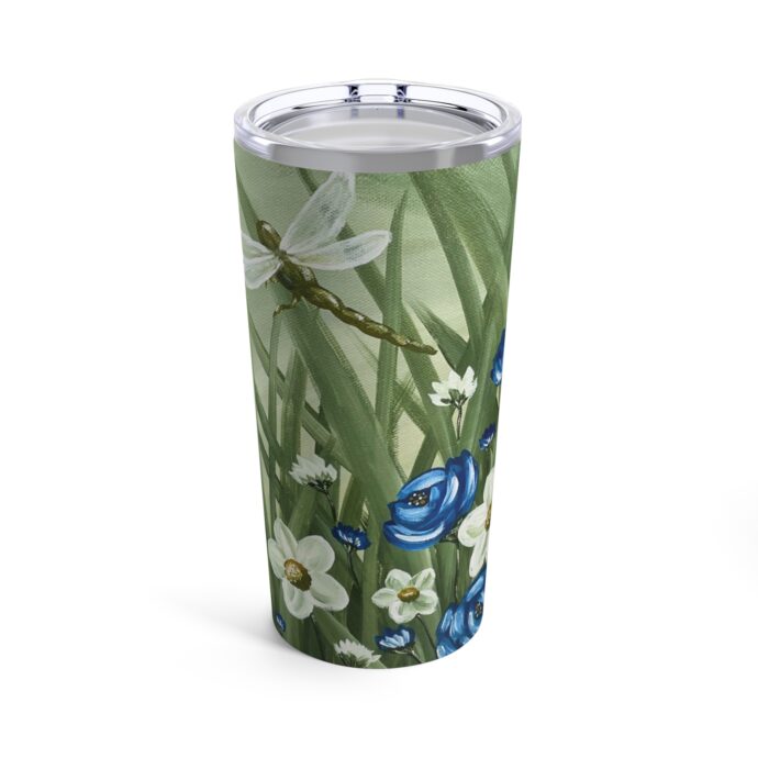 Blue and White Florals Tumbler 20oz