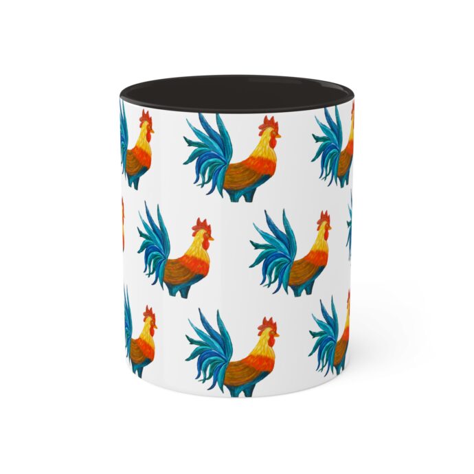 Colorful Rooster Mug 11oz - Image 2