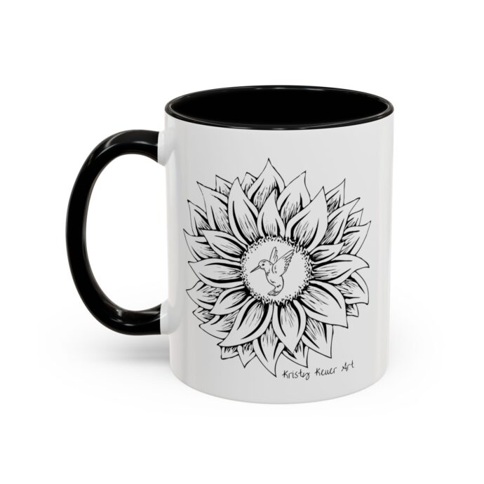 Hummingbird Sunflower Coffee Mug - Image 3