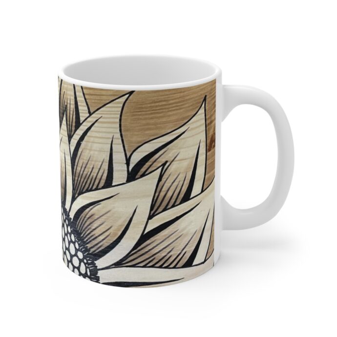 Yellow Sunflower Mug 11oz - Image 3