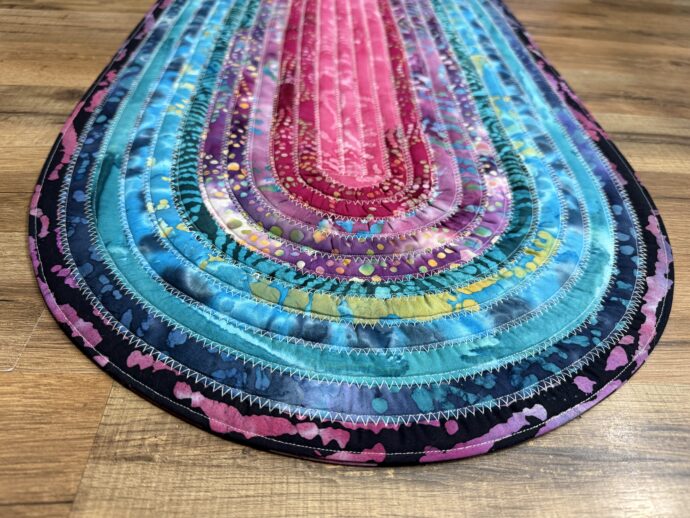 Small Pink and Blue Celestial Fabric Rug *Made to Order* - Image 3