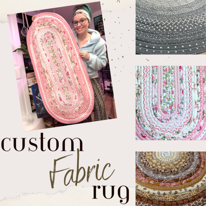 Custom Floral Fabric Rug *Made to Order*