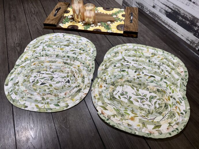 Custom Oval Floral Placemats *Made to Order*