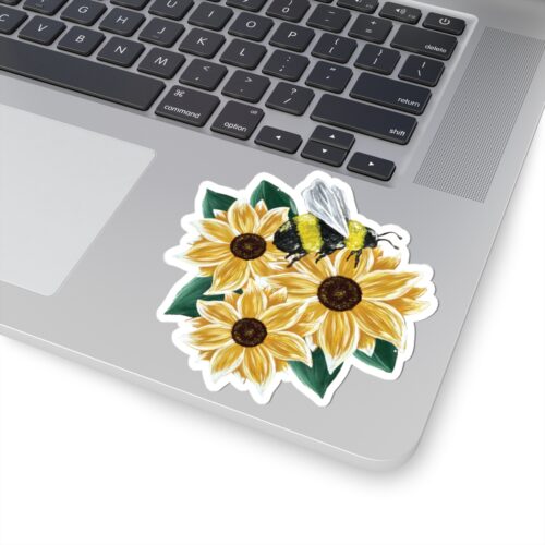 Sunflowers and Bee Sticker