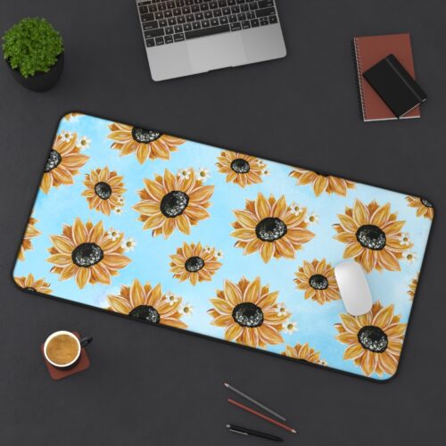 Sunflowers and Daises Desk Mat