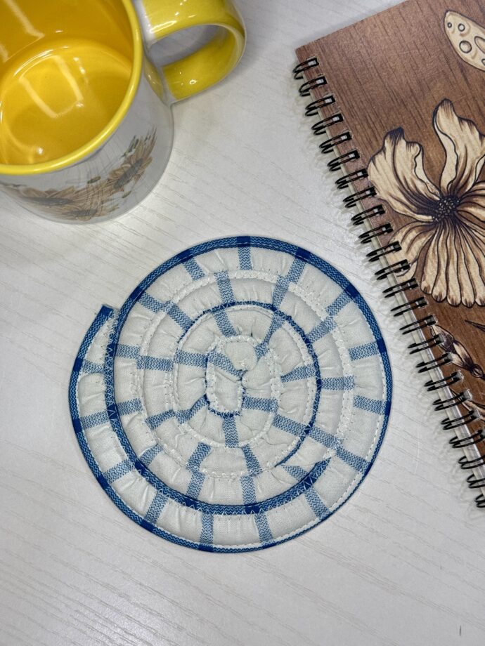 Blue Fabric Coaster #2