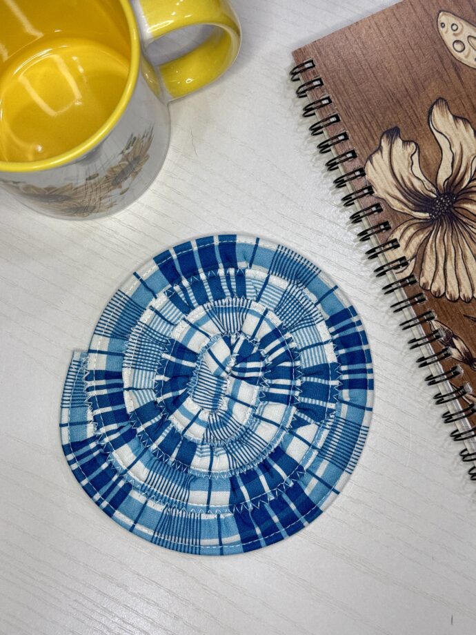 Blue Fabric Coaster #3