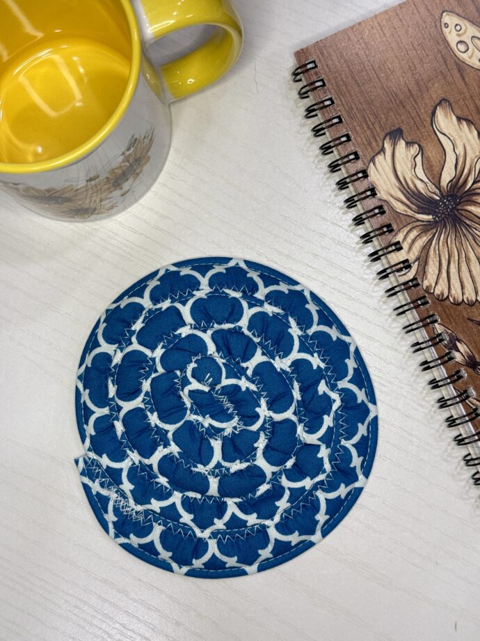Blue Fabric Coaster #1