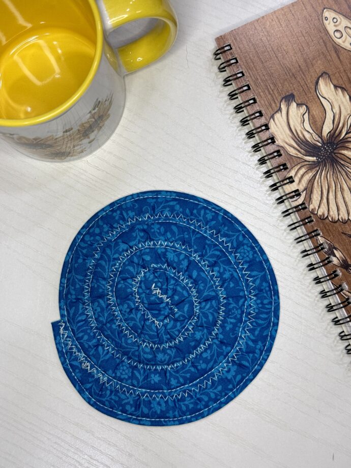 Blue Fabric Coaster #4
