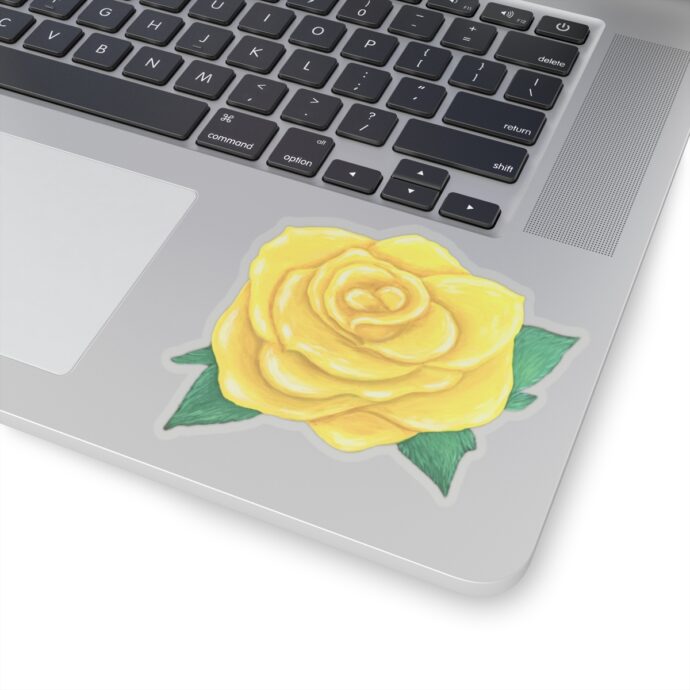 Yellow Rose Sticker - Image 4