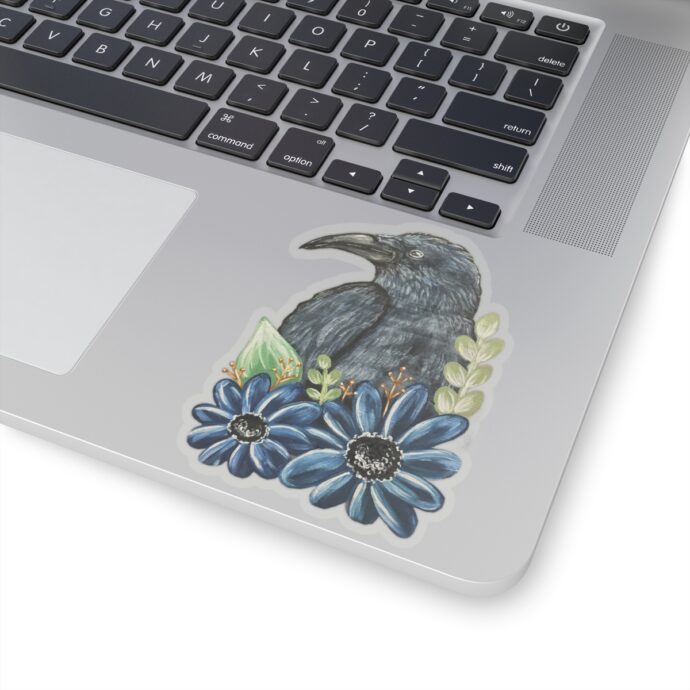 Floral Crow Sticker - Image 4