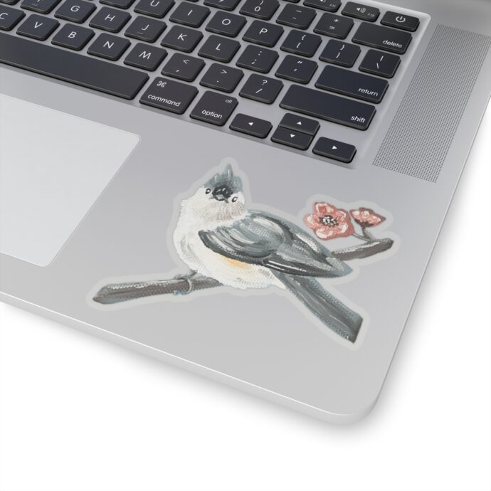 Tufted Titmouse Bird Painting Sticker - Image 4
