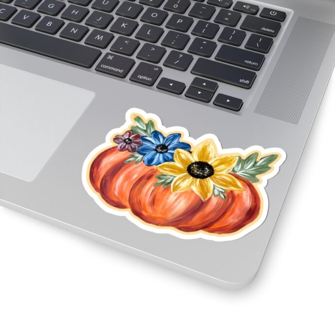 Floral Pumpkin Sticker