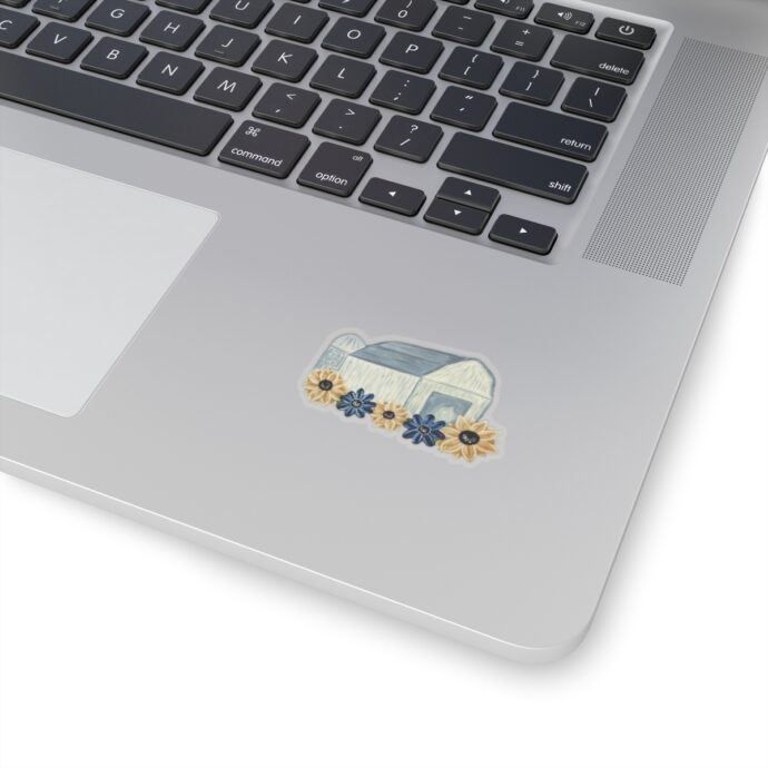 White Painted Floral Barn Sticker - Image 2