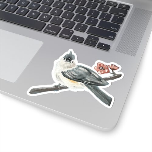 Tufted Titmouse Bird Painting Sticker