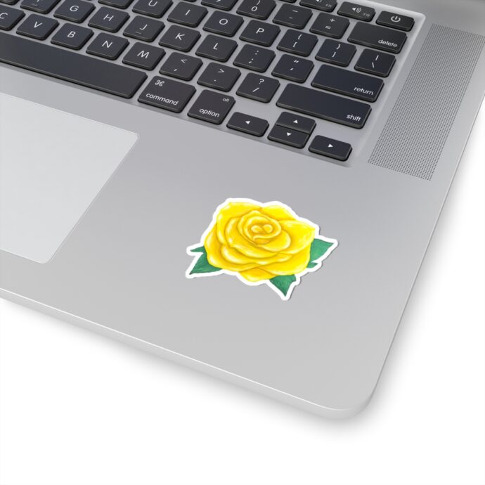 Yellow Rose Sticker - Image 3