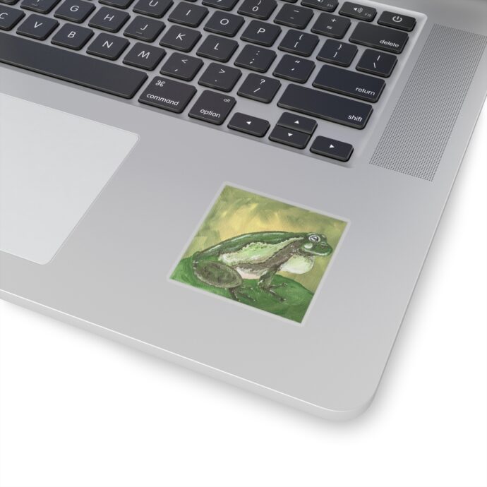 Green Frog Painted Sticker - Image 2