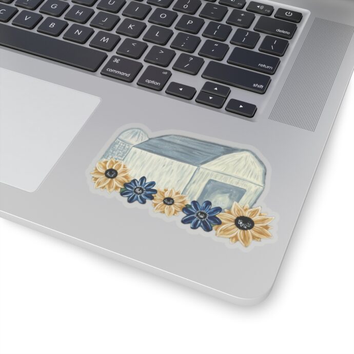 White Painted Floral Barn Sticker - Image 4