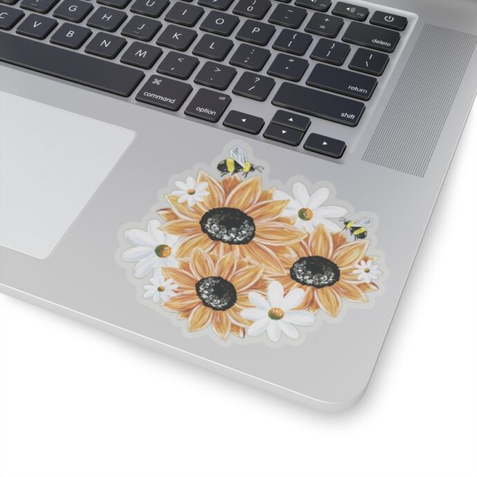 Sunflowers and Daisies with Bees Sticker - Image 4