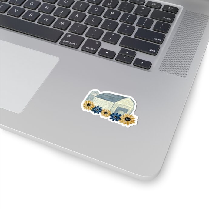 White Painted Floral Barn Sticker - Image 3