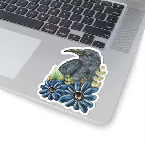 Floral Crow Sticker