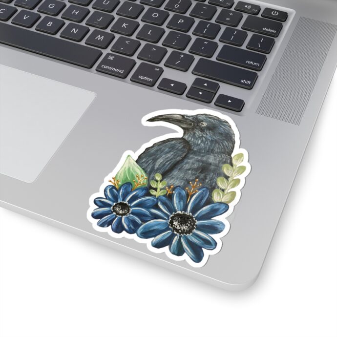 Floral Crow Sticker