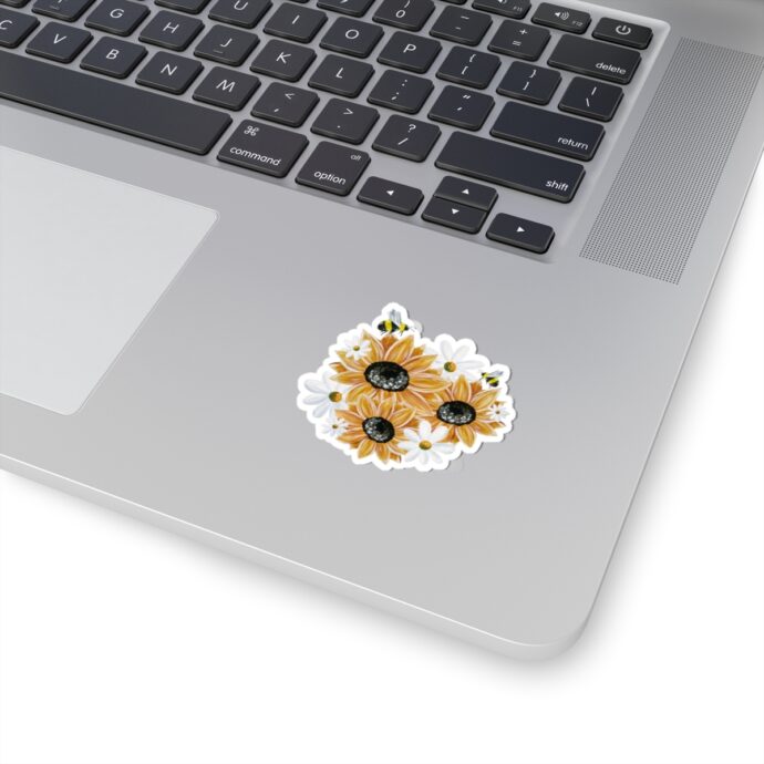 Sunflowers and Daisies with Bees Sticker - Image 3
