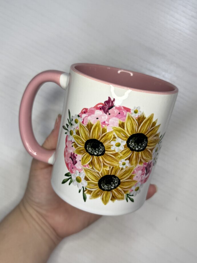 Pink Sunflower Bunch Mug