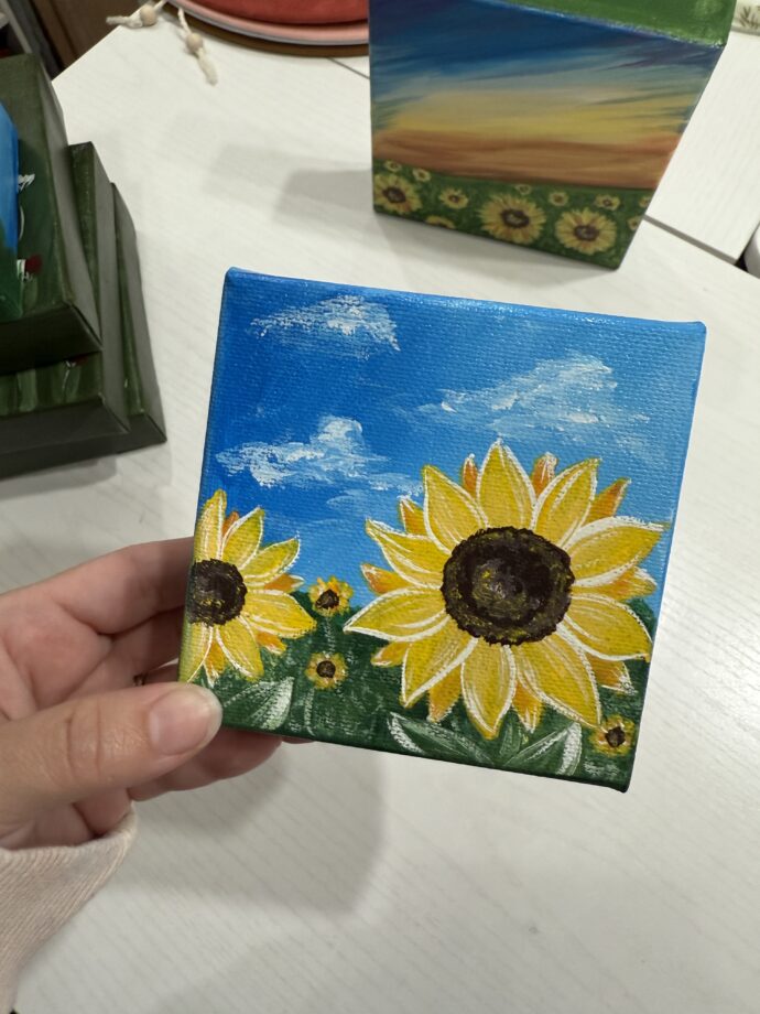 Mini Sunflower Field Painted Canvas #2