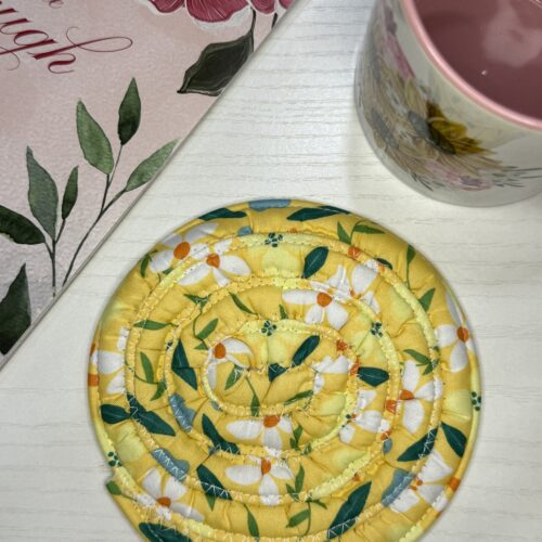Yellow Floral Coaster #3